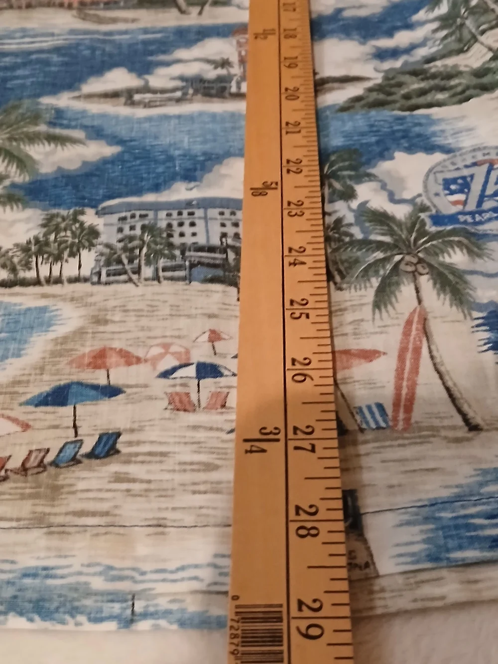 reyn spooner Blue & White Commemorative Hawaiian Pop-over Shirt Mens Sz L